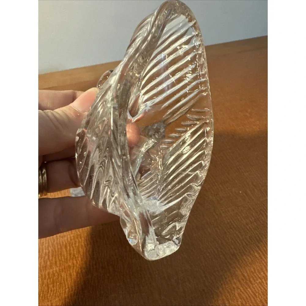 Anna Hutte‎ Bleikristall Swan Trinket Dish, 24% Lead Crystal, Germany Vintage